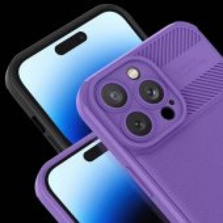 Husa Cross compatibila cu Apple Iphone 12, Super Camera Protect HTPMAG, Mov