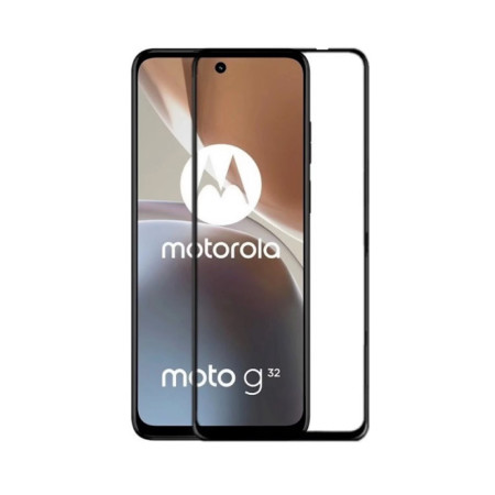 Folie sticla securizata compatibila cu Motorola Moto G32, HTPMAG DD, 3D, Full Glue, Negru