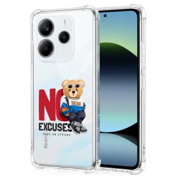 Husa Antisoc pentru Xiaomi Redmi Note 14 4G, AirBag PRO, Clear, No Excuses