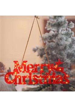 Instalatie LED de Craciun, 3D, Lumina Calda, Merry Christmas, Rosu