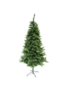 Brad artificial Clasic de Craciun 1.8m, interior/exterior, diametru 105 cm, 649 ramuri, suport metalic inclus, Verde