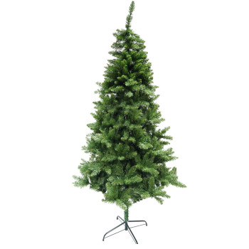 Brad artificial Clasic de Craciun 1.8m, interior/exterior, diametru 105 cm, 649 ramuri, suport metalic inclus, Verde