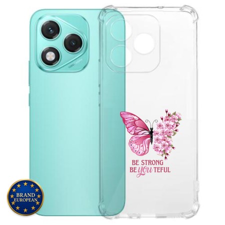 Husa Antisoc pentru Honor 400 Lite - AirBag TPU, Colțuri Ranforsate- Butterfly Roz 