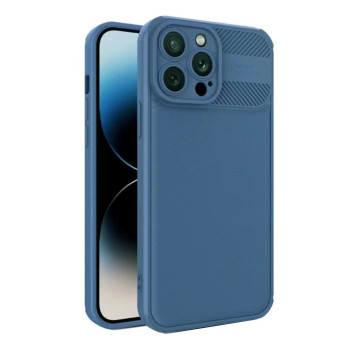 Husa Antisoc compatibila Apple iPhone 15 Pro, Premium Anti-skid Lens, Albastru