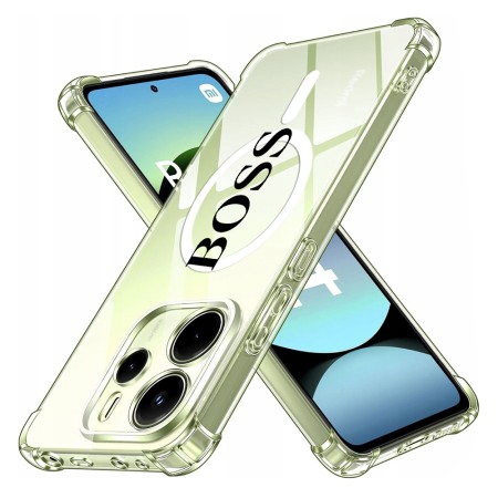 Husa Antisoc pentru Xiaomi Redmi Note 14 4G (Regional) - AirBag TPU, Colțuri Ranforsate - Boss 