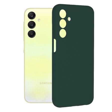 Husa de telefon compatibila Samsung Galaxy A25 5G, Antiamprenta, Interior Microfibra, Camera Extra Pro, Dark Green