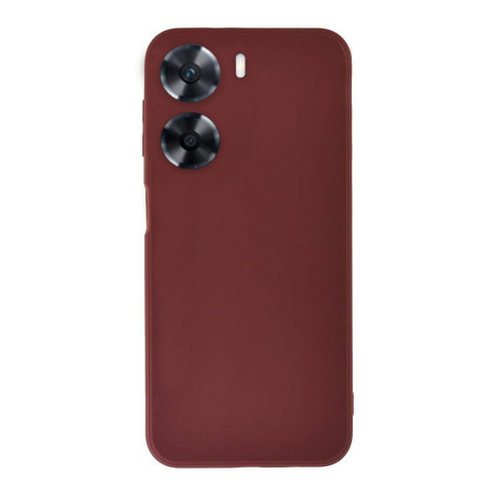 Husa Silicon compatibila Oppo A77, Soft Matt, Protectie Camera Foto, Bordo
