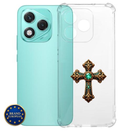 Husa Antisoc pentru Honor 400 Lite - AirBag TPU, Colțuri Ranforsate - Cross Smarald