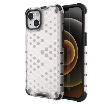Husa antisoc compatibila Apple iPhone 15 Plus, Honeycomb AirBag, Gri