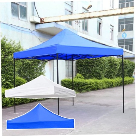 Prelată Acoperiș Cort Pavilion 5.9 x 2.9 m, Oxford 700D Cauciucat, Impermeabilă, Albastru, Rezistentă UV și Apă