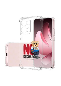 Husa Antisoc pentru Oppo Reno13 Pro, AirBag PRO, Clear, No Excuses
