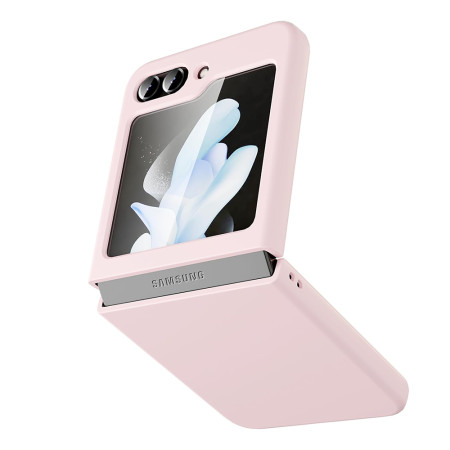 Husa 360 compatibila Samsung Galaxy Z Flip 5, Fata Spate si Folie Protectie Inclusa, Rose