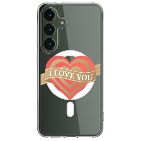 Husa personalizata Samsung Galaxy S24, MagSafe Atasare Magnetica, Love You 