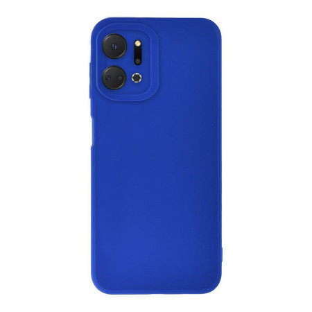 Husa Silicon Honor X7a, Soft Matt, Protectie Camera Foto, Albastru