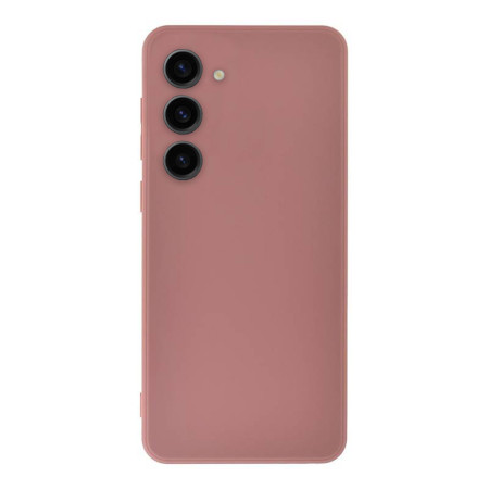 Husa Silicon compatibila Samsung Galaxy S23 FE, Soft Matt, Protectie Camera Foto, Roz Pal