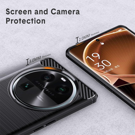 Husa Carbon compatibila Xiaomi Poco X6 Pro, Tech AntiSoc, Negru