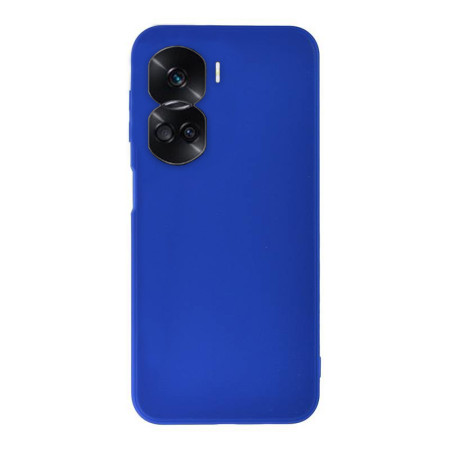 Husa Silicon compatibila Honor 90 Lite 5G, Soft Matt, Protectie Camera Foto, Albastru