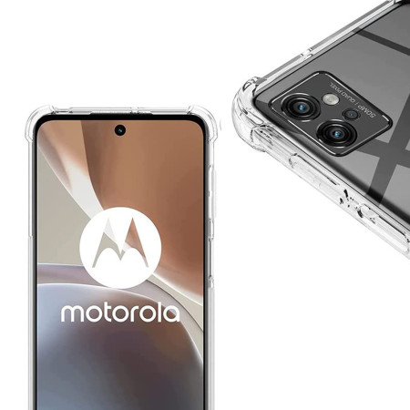Husa Antisoc compatibila Motorola Moto G32 , High Tech, Silicon Slim, Transparent