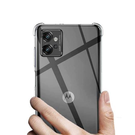 Husa Antisoc compatibila Motorola Moto G32 , High Tech, Silicon Slim, Transparent