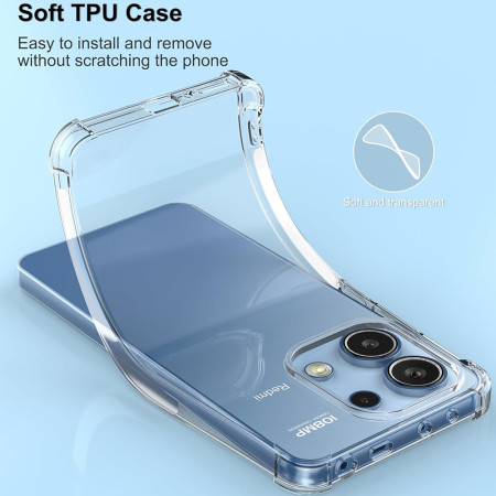 Husa Antisoc compatibila Xiaomi Redmi Note 13 4G, PRO AirBag, Clear