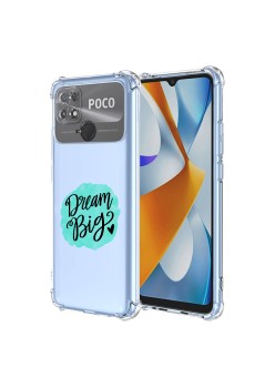 Husa Antisoc pentru Xiaomi Poco C40, AirBag PRO, Clear, Dream Big