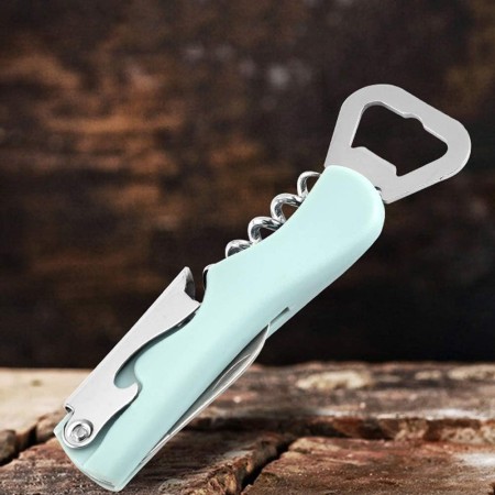 Desfacator de Sticle, din inox, Multifunctional 4in1, 13.5x4x5cm, Verde