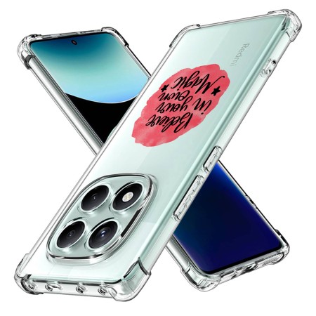 Husa Antisoc pentru Xiaomi Redmi Note 14 Pro 4G / Poco F7, AirBag PRO, Clear, Belive in Your Own Magic