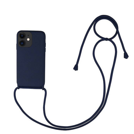 Husa compatibila cu Apple iPhone 14 / iPhone 13, Strap, Cu Snur prindere gat regrabil, Camera Protect, Antishock, Albastru