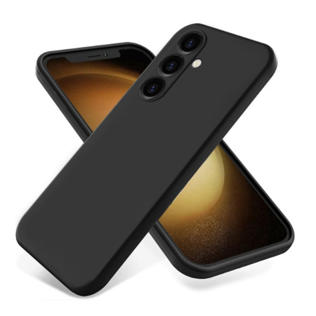 Husa Silicon compatibila Samsung Galaxy S23 FE, Soft Matt, Protectie Camera Foto, Negru