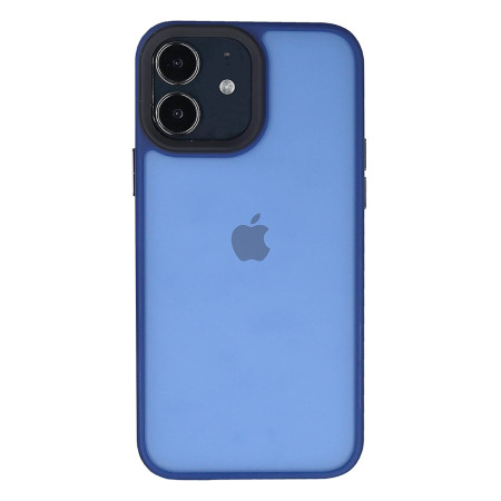 Husa cu protectie la camere si finisaj mat compatibil Apple iPhone 11, Smoked, Albastru