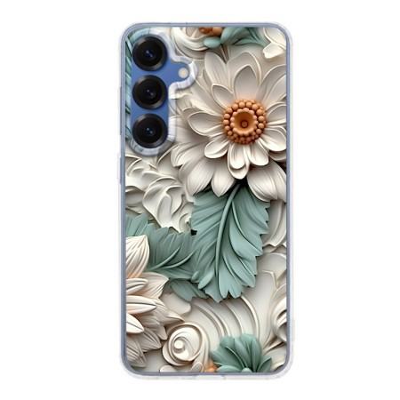 Husa pentru Samsung Galaxy S25, Atasare Magnetica, MagSafe, 3D Flower Medley 4