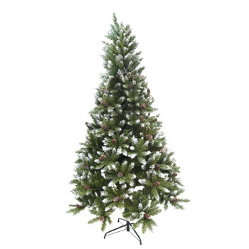 Brad Artificial Decorat de Craciun bogat, 1.8 m inaltime, 918 ramuri verzi inzapezit, Interior/ Exterior Verde
