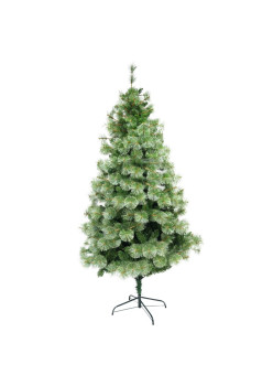 Brad artificial  tip pin Premium de Craciun 2,4 m, interior/exterior, 1420 ramurii, suport metalic inclus, Verde