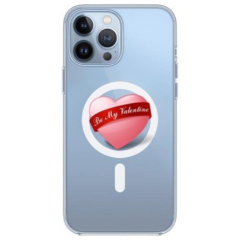 Husa personalizata Apple iPhone 15 Pro Max, MagSafe, Be My Valentine