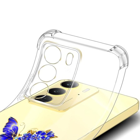 Husa Antisoc pentru Realme 14x - AirBag TPU, Colțuri Ranforsate- Butterfly Mov 