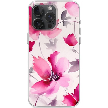 Husa personalizata pentru Apple iPhone 15 Pro, MagSafe Atasare Magnetica, Antisoc, Model Floral 6