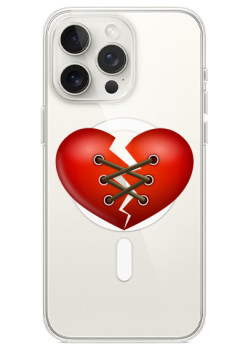 Husa personalizata Apple iPhone 14 Pro, MagSafe, Stitched Heart