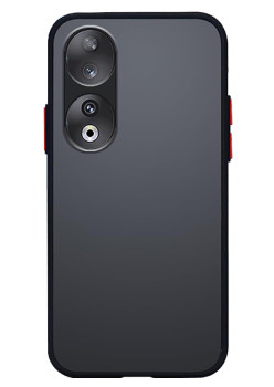 Husa cu protectie la camere si finisaj mat pentru HONOR, Negru - Alege Modelul!