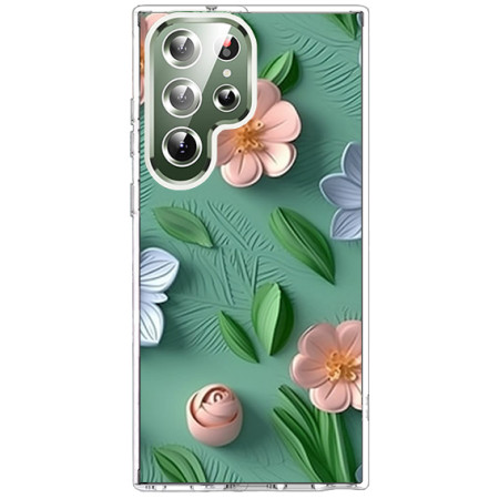 Husa personalizata pentru Samsung Galaxy S23 Ultra, MagSafe Atasare Magnetica, 3D Flower Medley 9
