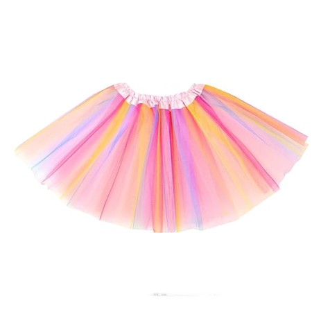 Costum Fluturas Fairy Dress cu Aripi Modelabile Luminoase pentru Copii, Fusta din Tul cu Lumini, 4 piese, Bumbac/Poliester, Curcubeu
