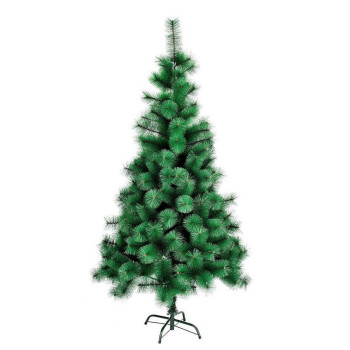 Brad artificial  tip pin clasic de Craciun, pentru interior/exterior, inaltime 120 cm, suport metalic inclus, verde