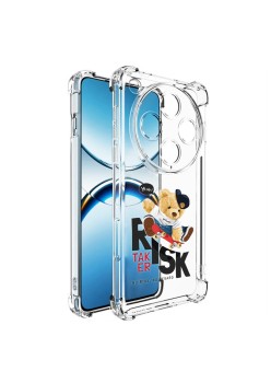 Husa Antisoc pentru Oppo Find X8 Pro, AirBag PRO, Transparent, Risk Taker