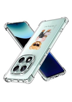 Husa Antisoc pentru Xiaomi Redmi Note 14 Pro 4G / Poco F7, AirBag PRO, Clear, Working Girl