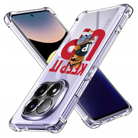 Husa Antisoc pentru Xiaomi Redmi Note 14 Pro+, AirBag PRO, Clear, Keep it Up