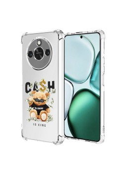 Husa Antisoc pentru Honor X9c Smart, AirBag PRO, Clear, Cash is king  