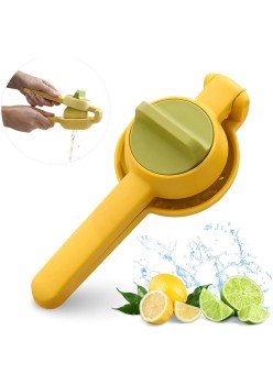 Storcator de citrice manual, 2 in 1, usor de utilizat, ABS rezistent, 8x10x22 cm, Galben