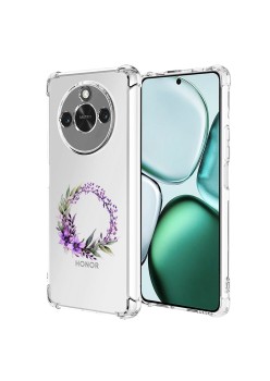 Husa Antisoc pentru Honor X9c Smart, AirBag, Pink wreath 10, Clear 