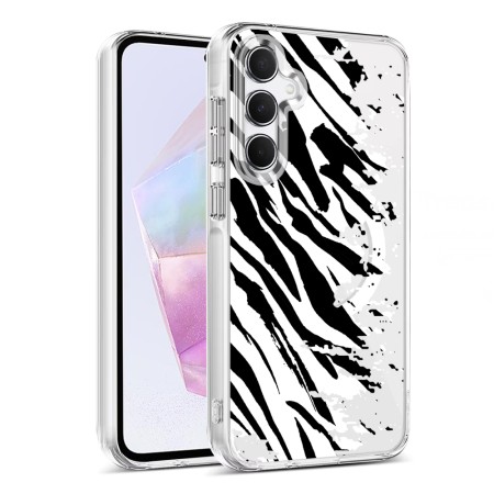 Husa pentru Samsung Galaxy A16, Atasare Magnetica, MagSafe, Pattern Skin 16, Clear