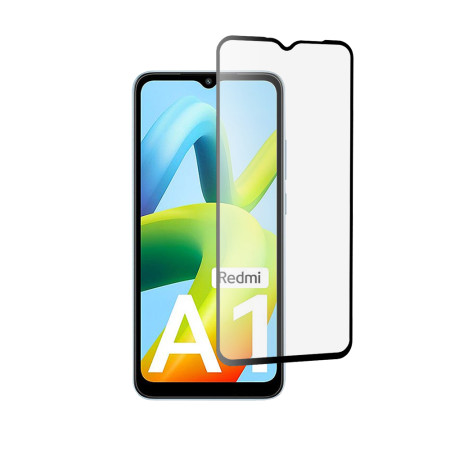 Folie de sticla compatibila Xiaomi Redmi A1 / A1 Plus / A2 / A2 Plus, Case Friendly, Lipire Completa, 9H, margini Negru