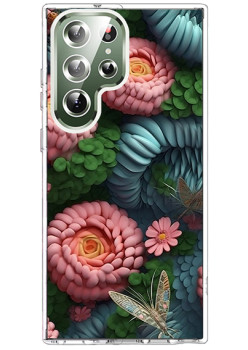 Husa pentru Samsung Galaxy S25 Ultra, Atasare Magnetica, MagSafe, 3D Flower Medley 6